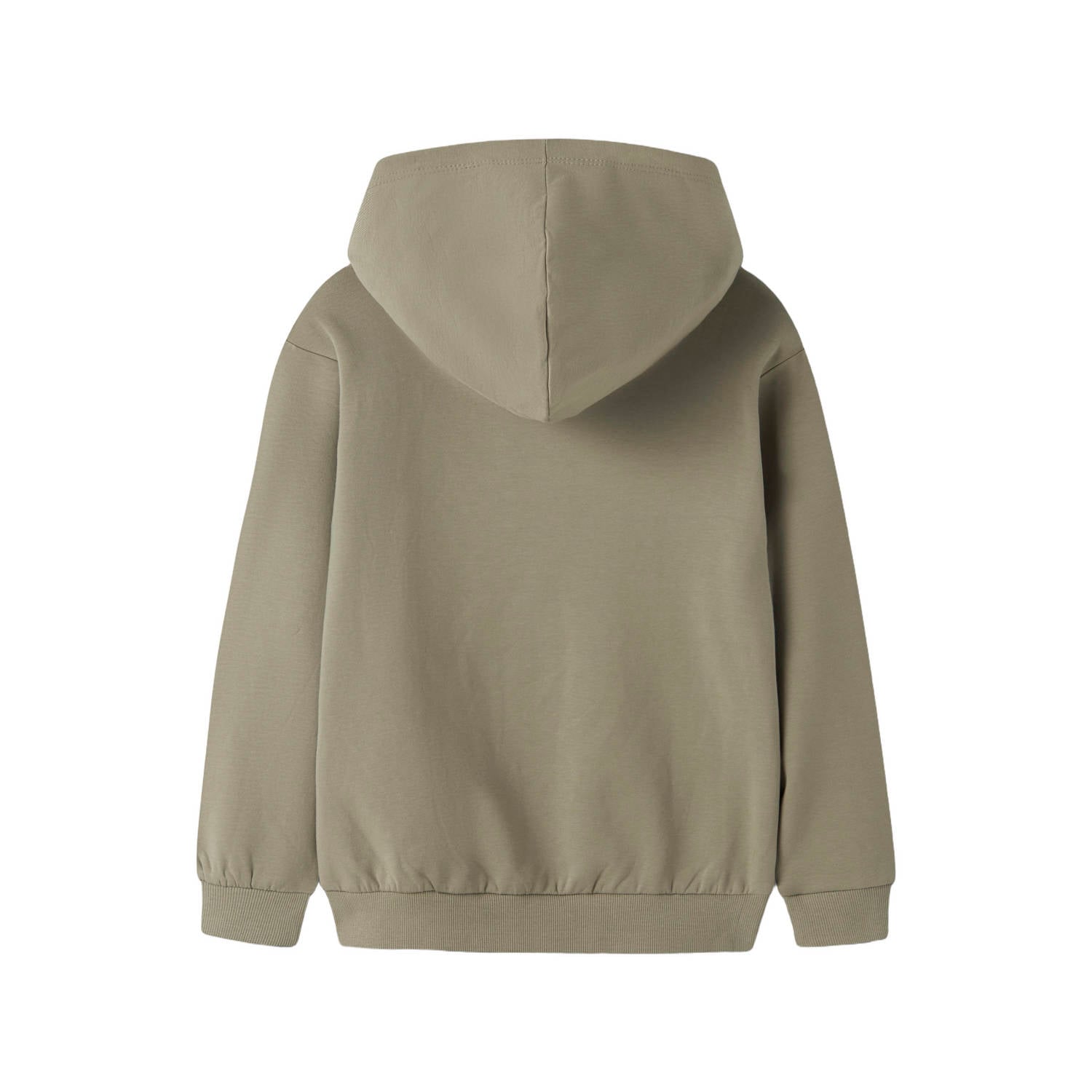 NAME IT KIDS rechtvallende hoodie met print groen