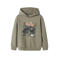 NAME IT KIDS rechtvallende hoodie met print - groen