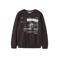 NAME IT KIDS sweater met backprint - donkerbruin