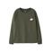 NAME IT KIDS rechtvallende longsleeve met patches - olijfgroen