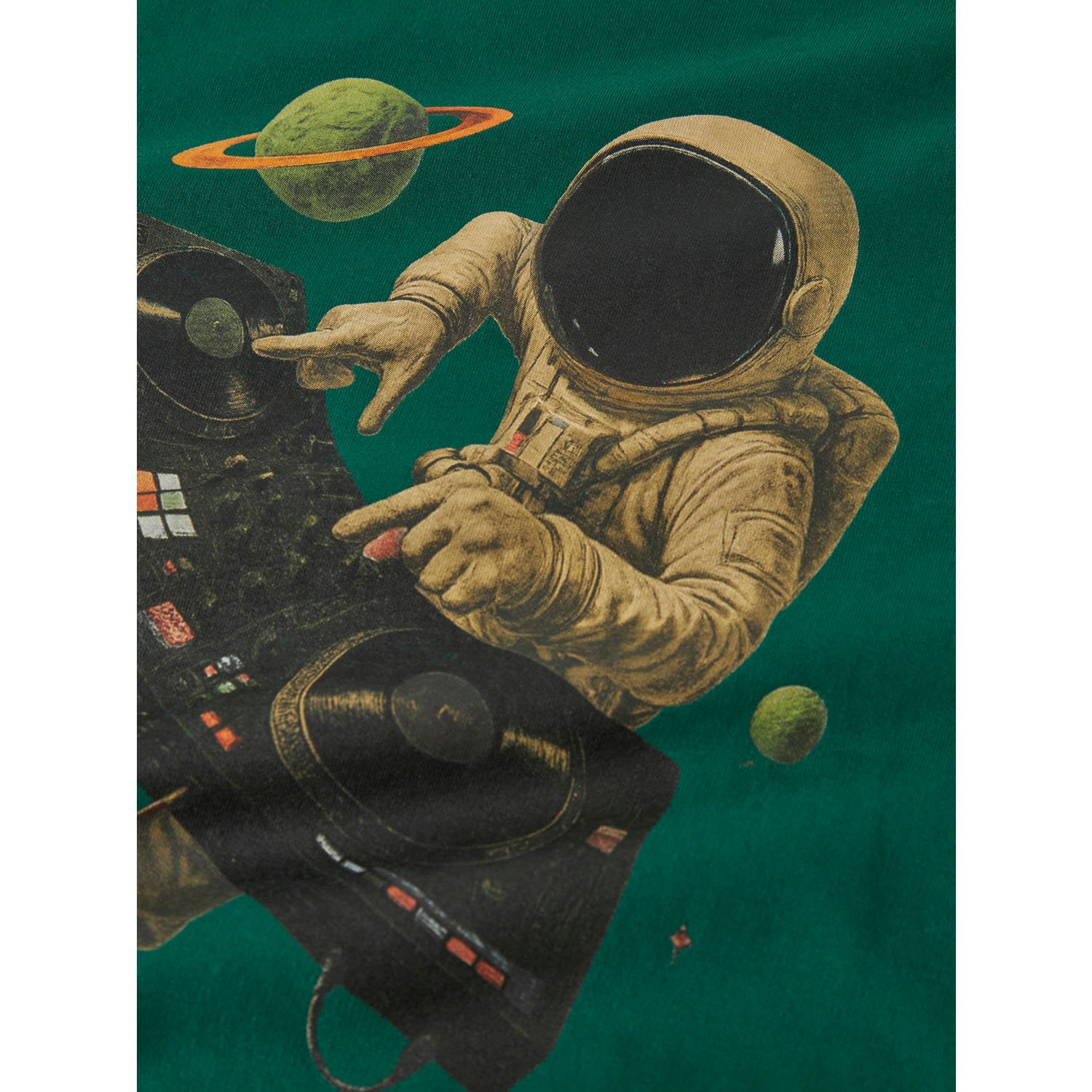NAME IT KIDS sweater met print donkergroen