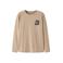 NAME IT KIDS rechtvallende longsleeve met backprint - beige