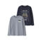 NAME IT KIDS longsleeves met print - donkerblauw/lichtblauw (set van 2)