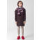 NAME IT KIDS gebreide midi jurk - donkerbruin