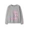 NAME IT KIDS rechtvallende sweater met tekstprint - grijs