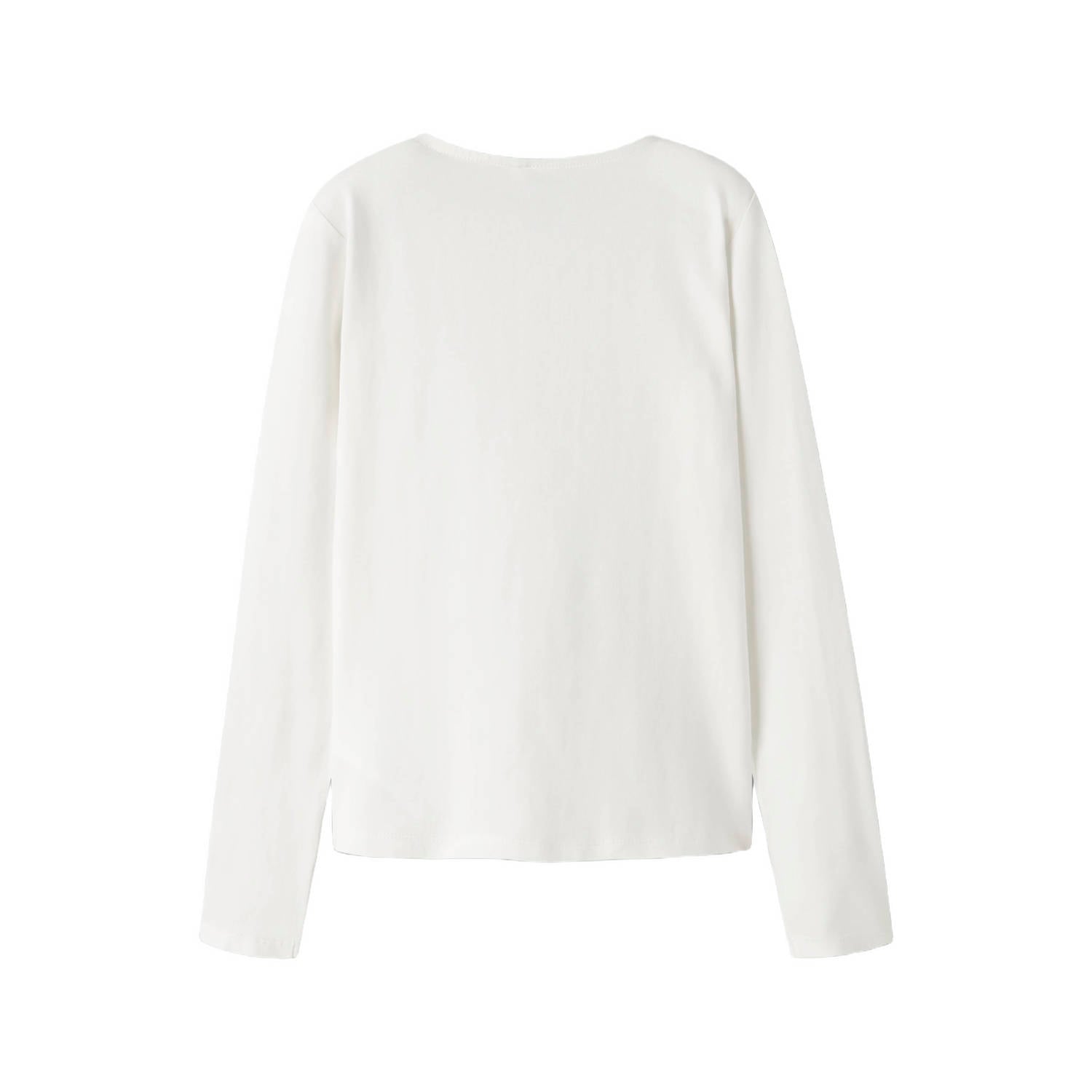 NAME IT KIDS longsleeve met strass-steentjes en hartjes wit