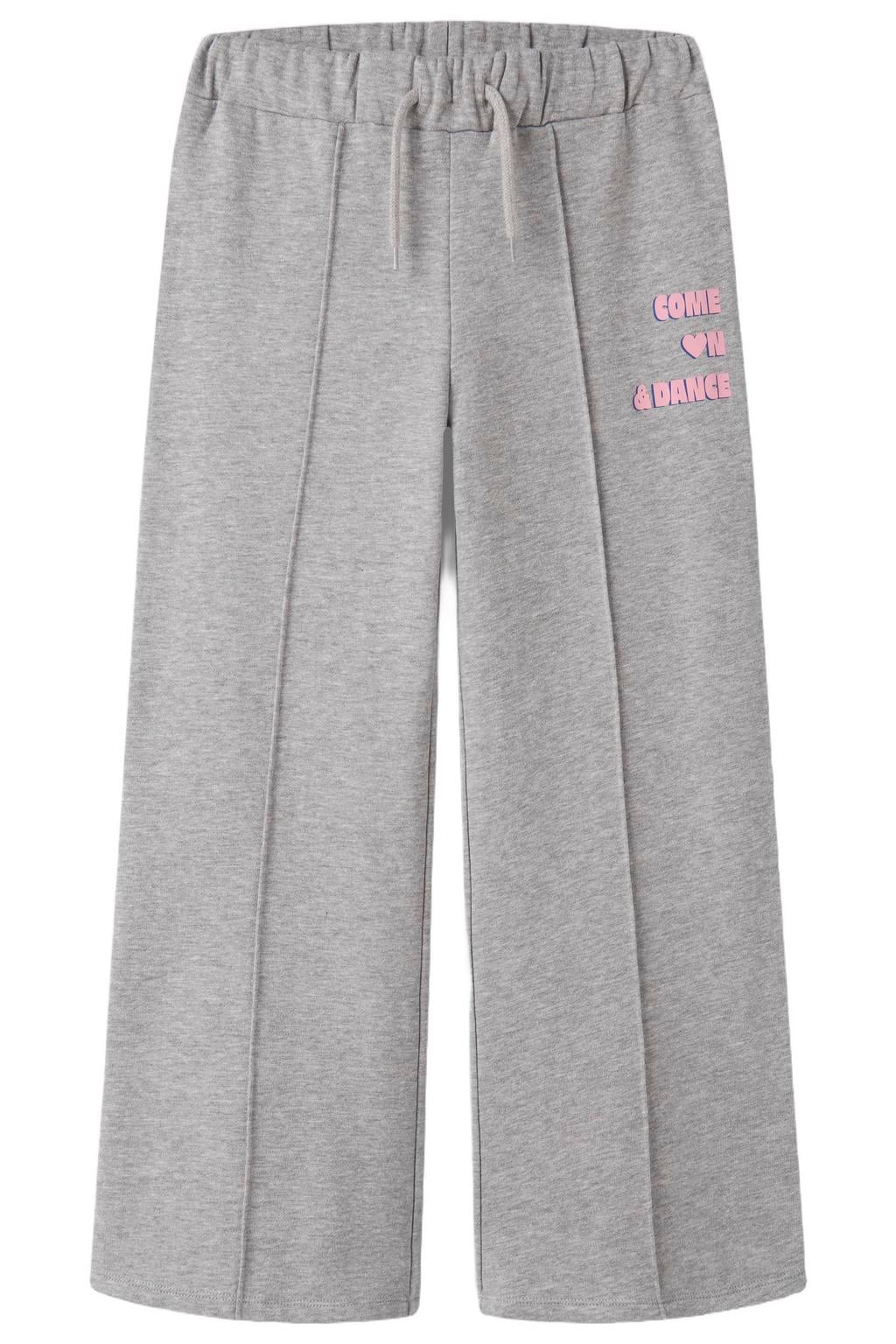 NAME IT KIDS wide leg sweatpant - grijs