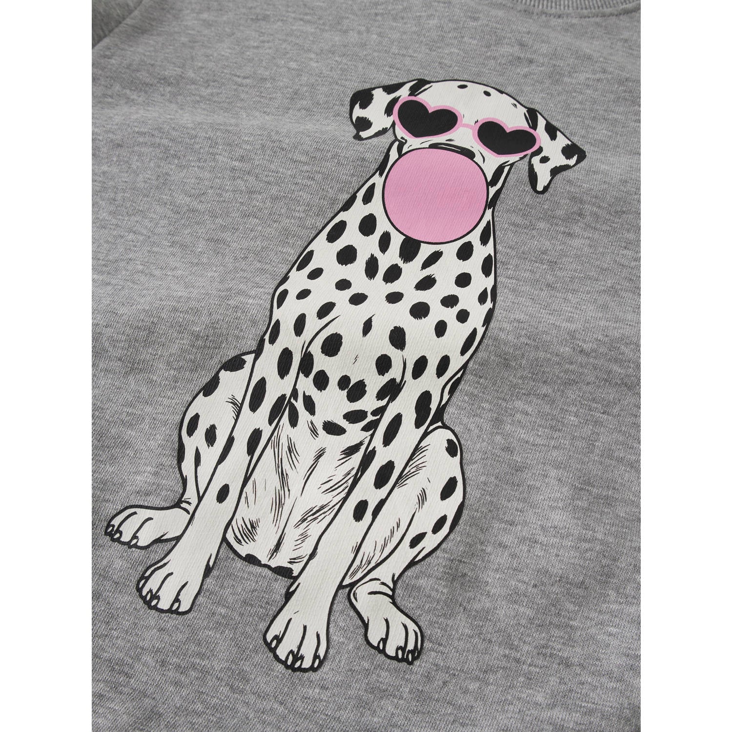 NAME IT KIDS sweater met print grijs