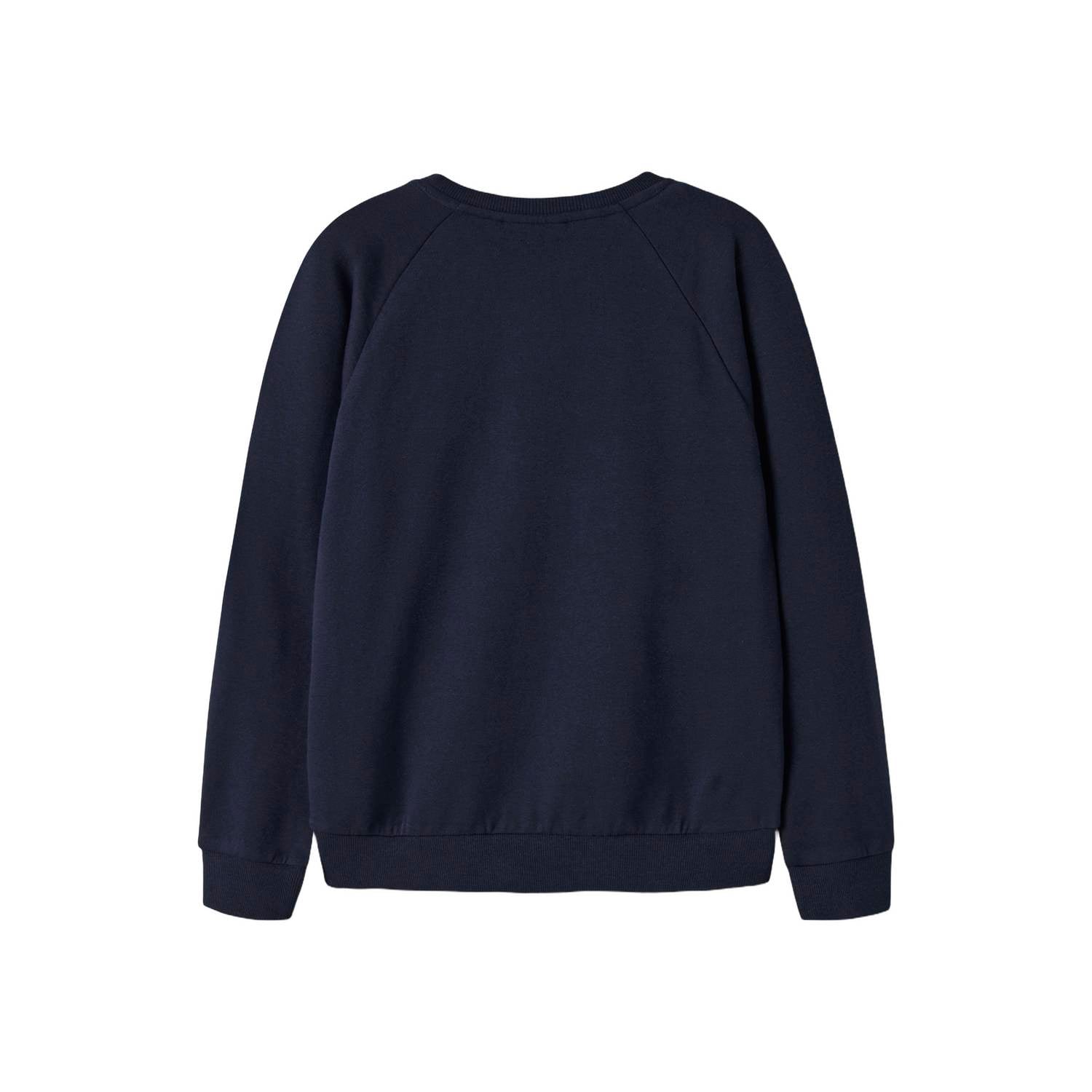 NAME IT KIDS junior rechtvallende sweater met print donkerblauw
