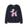 NAME IT KIDS junior rechtvallende sweater met print - donkerblauw