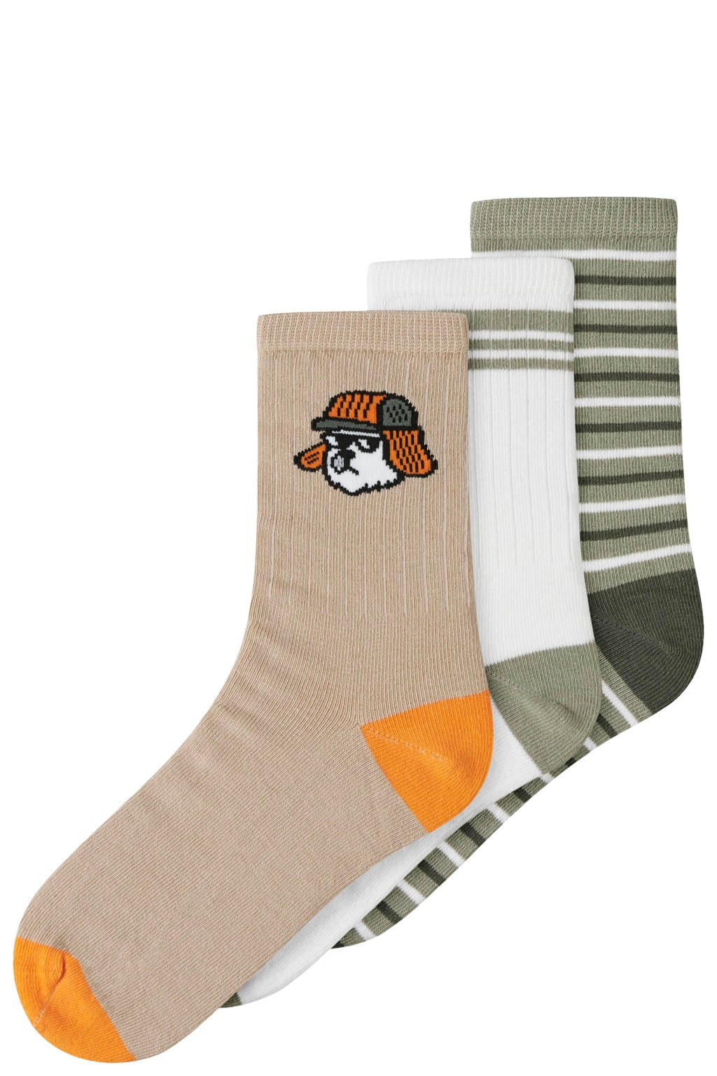 NAME IT KIDS Nkmoson sokken met print (set van 3)