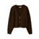 NAME IT KIDS rechtvallend gebreid vest met wol - donkerbruin