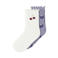 NAME IT MINI sokken met print - paars/wit (set van 2)