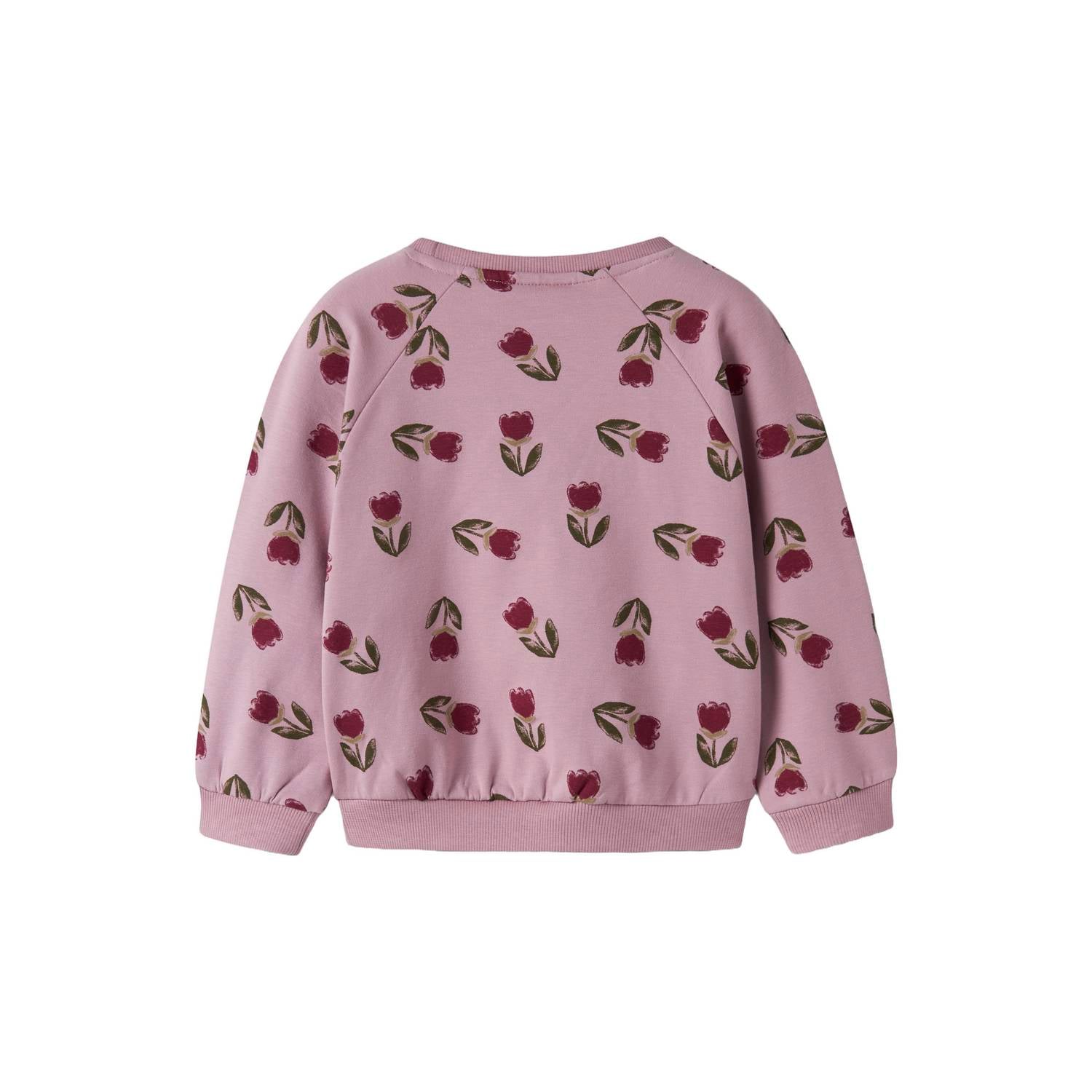 NAME IT MINI gebloemde sweater roze