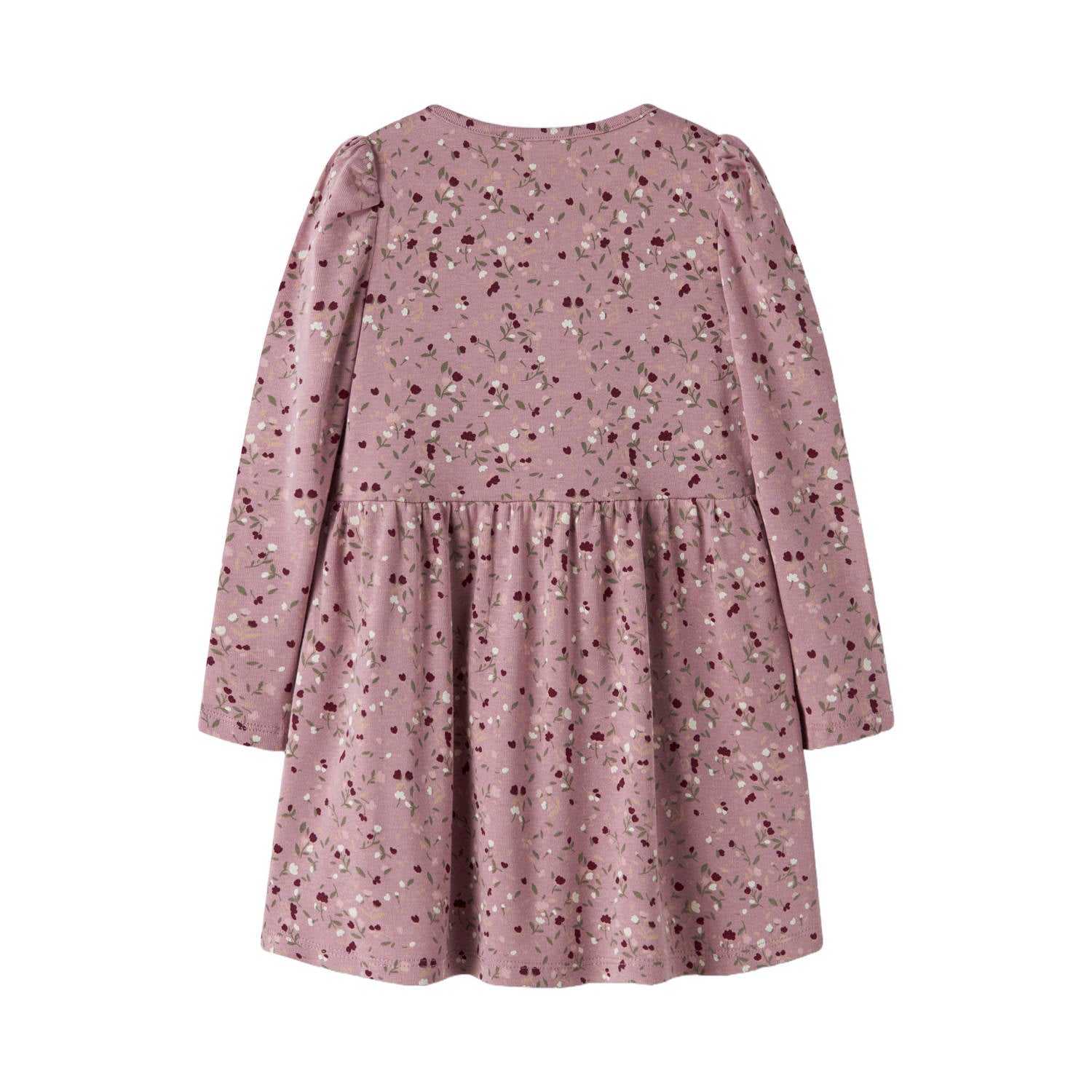 NAME IT MINI gebloemde midi jurk met plooien lila