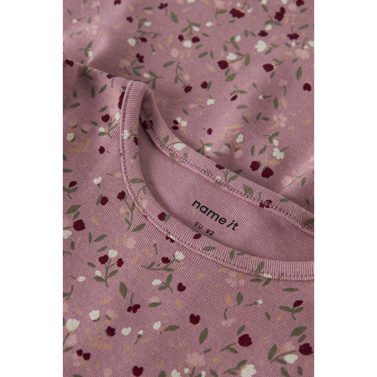 NAME IT MINI gebloemde midi jurk met plooien lila