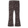 NAME IT MINI regular fit flared gebreide gebloemde legging - donkerbruin