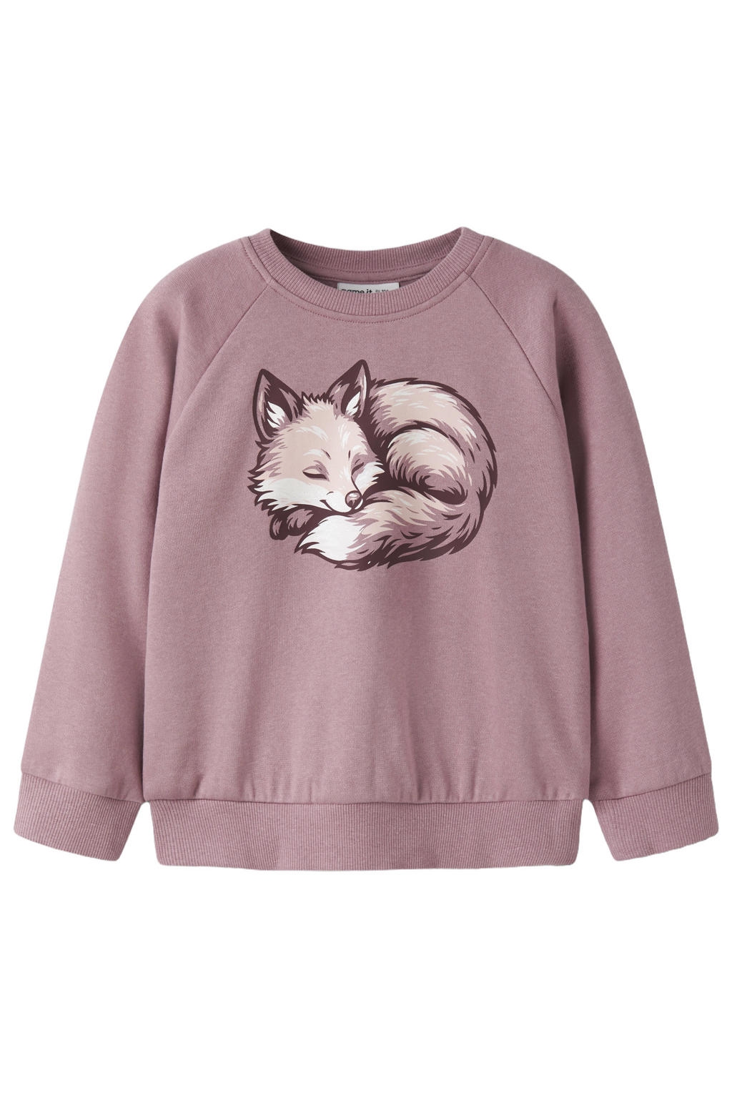 NAME IT MINI rechtvallende sweater met print - lila