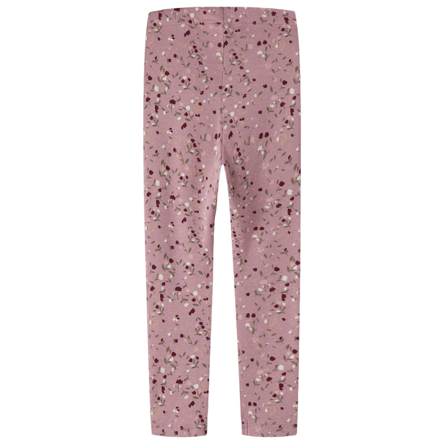 NAME IT MINI slim fit gebloemde gebreide legging lila