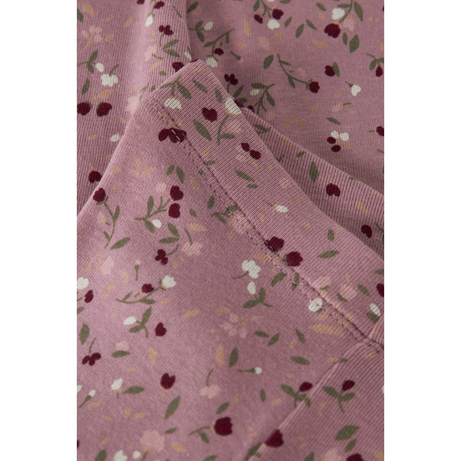 NAME IT MINI slim fit gebloemde gebreide legging lila