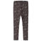 NAME IT MINI slim fit gebreide gebloemde legging - donkerbruin