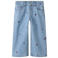 NAME IT MINI NMFROSE wide leg gebloemde jeans met borduursels - medium blue denim