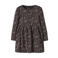 NAME IT MINI gebloemde midi jurk met plooien - donkerbruin