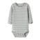 LIL' ATELIER BABY gestreepte romper - grijs/wit