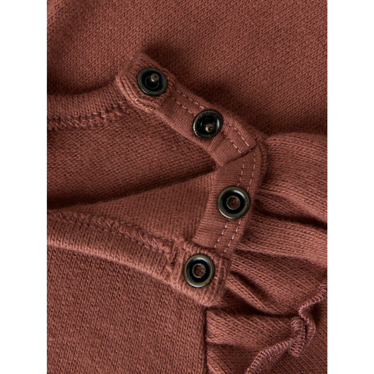 LIL' ATELIER BABY korte jurk met ruches bruin