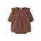 LIL' ATELIER BABY korte jurk met ruches - bruin