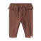 LIL' ATELIER BABY katoenen gebreide babybroek met ruches - warmbruin