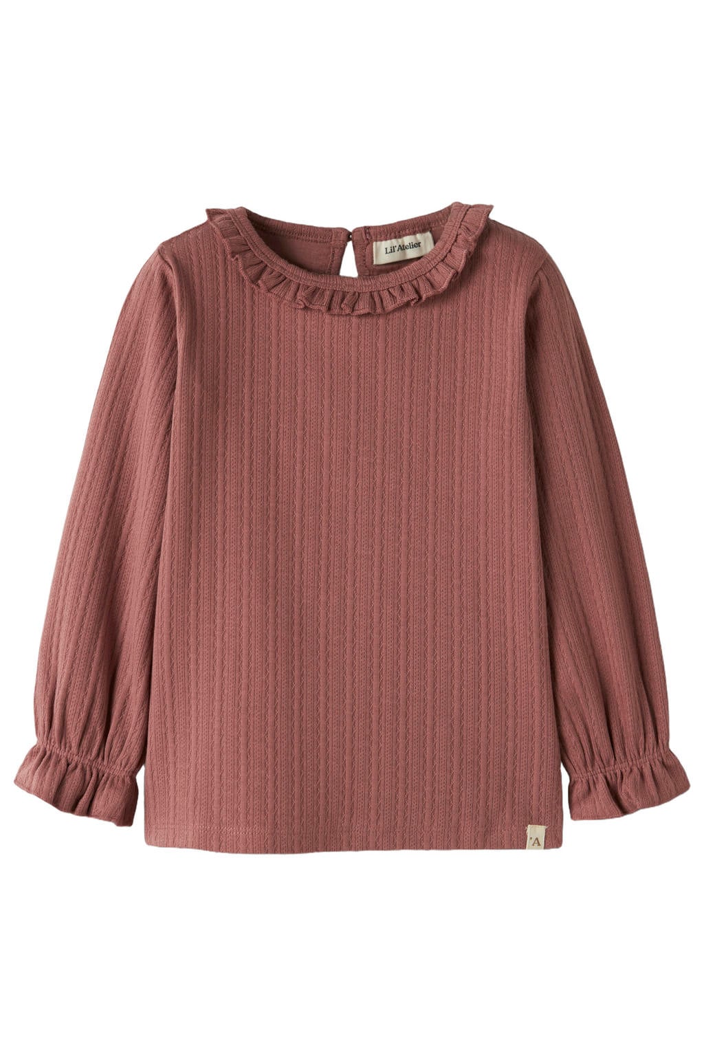 LIL' ATELIER MINI blousetop met ruches - oudroze