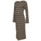 MAMALICIOUS gebreide gestreepte zwangerschaps bodycon midi jurk - camel/donkerblauw