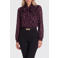 NIKKIE blouse met panterprint - donkerrood