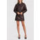 NIKKIE imitatieleren mini rok - donkerbruin