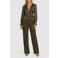 NIKKIE satijnen straight leg broek - groen