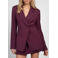 NIKKIE getailleerde blazer - aubergine