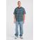 America Today relaxed fit gestreept T-shirt - donkerblauw