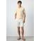 Mango Man regular fit bermuda short met linnen - wit