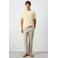 Mango Man linnen relaxed fit T-shirt - geel