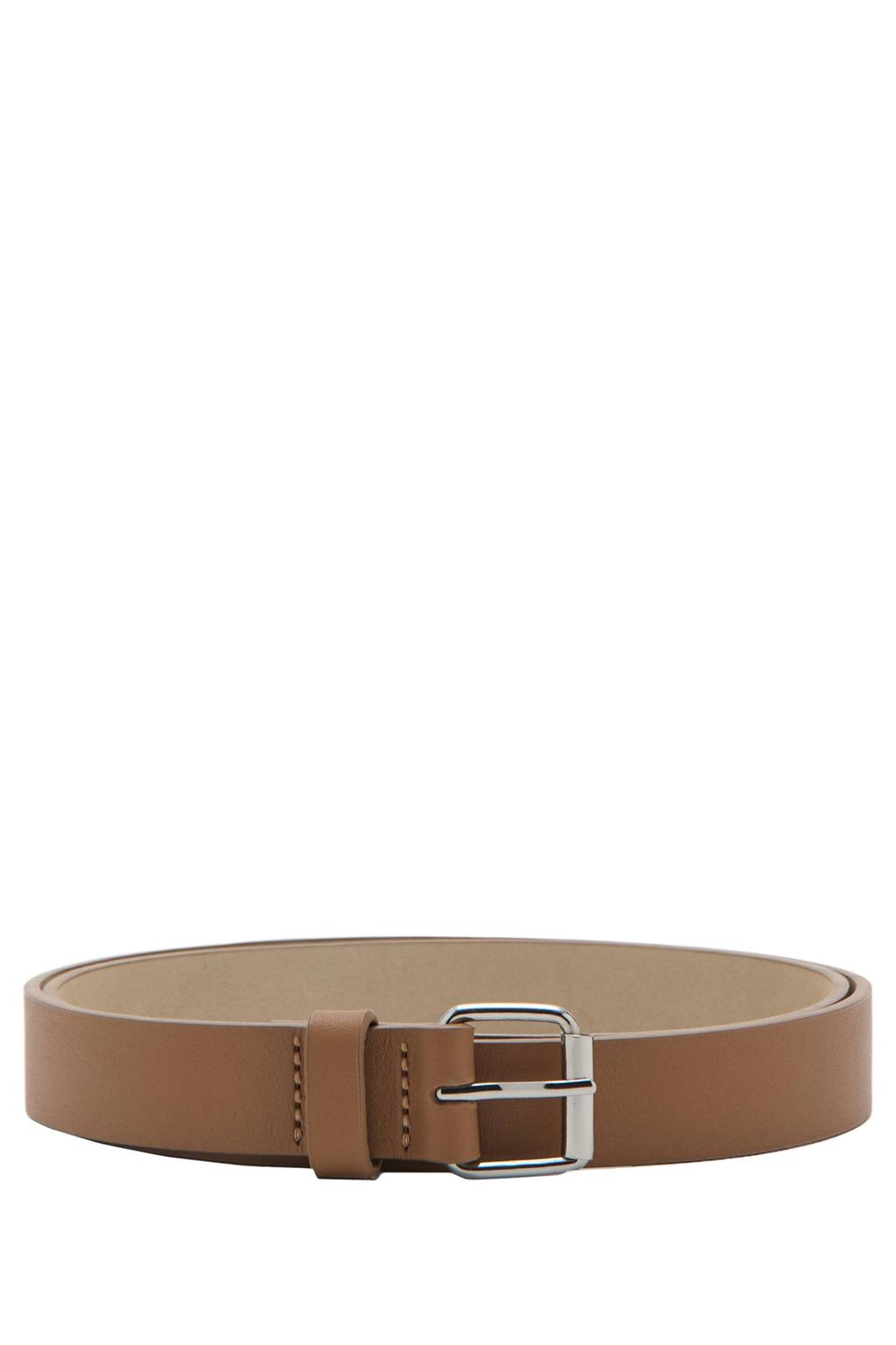 Mango Man leren riem lichtbruin
