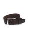 Manfield leren riem donkerbruin