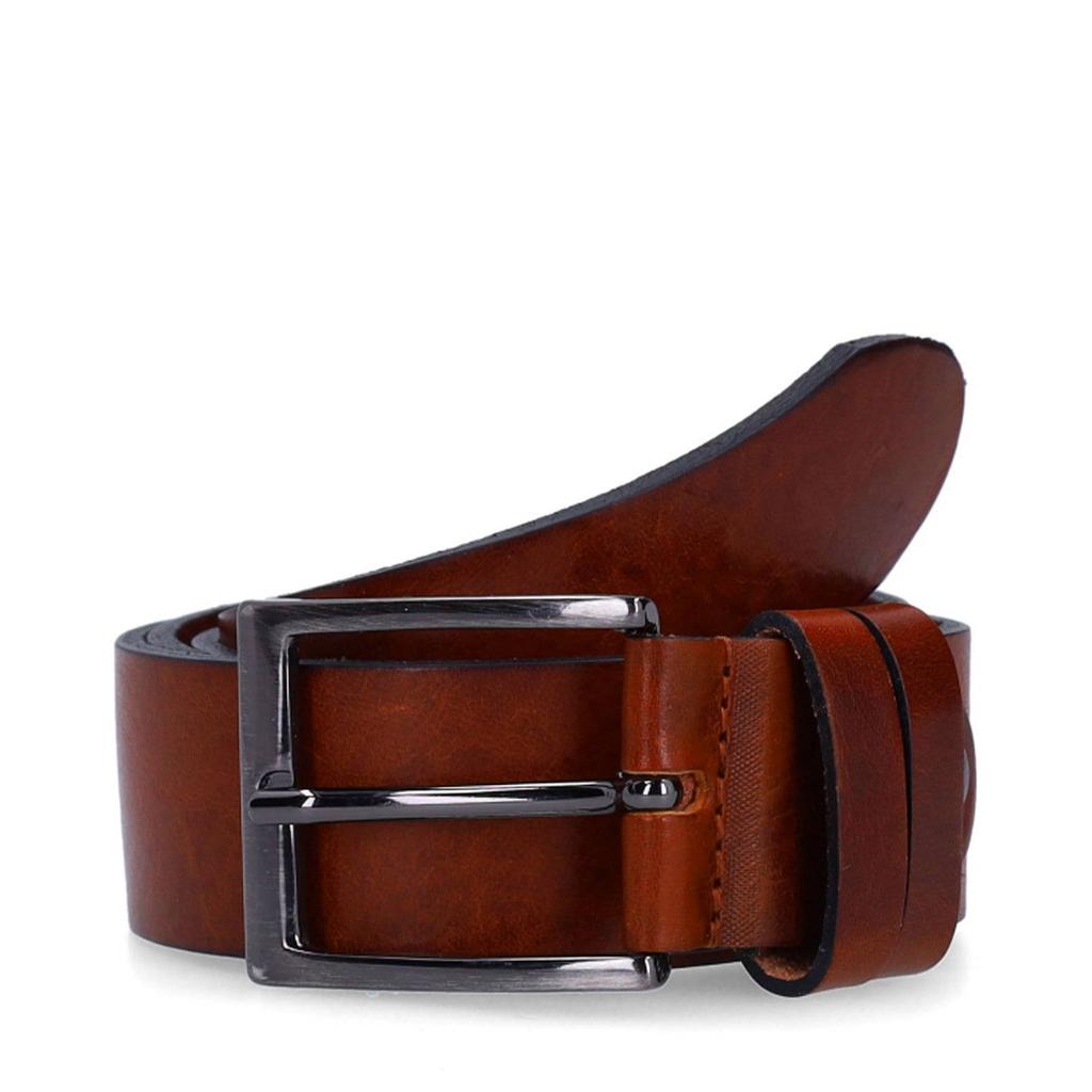 Manfield leren riem cognac