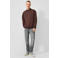 QS regular fit sweater - donkerbruin