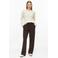 s.Oliver wide leg broek - donkerbruin