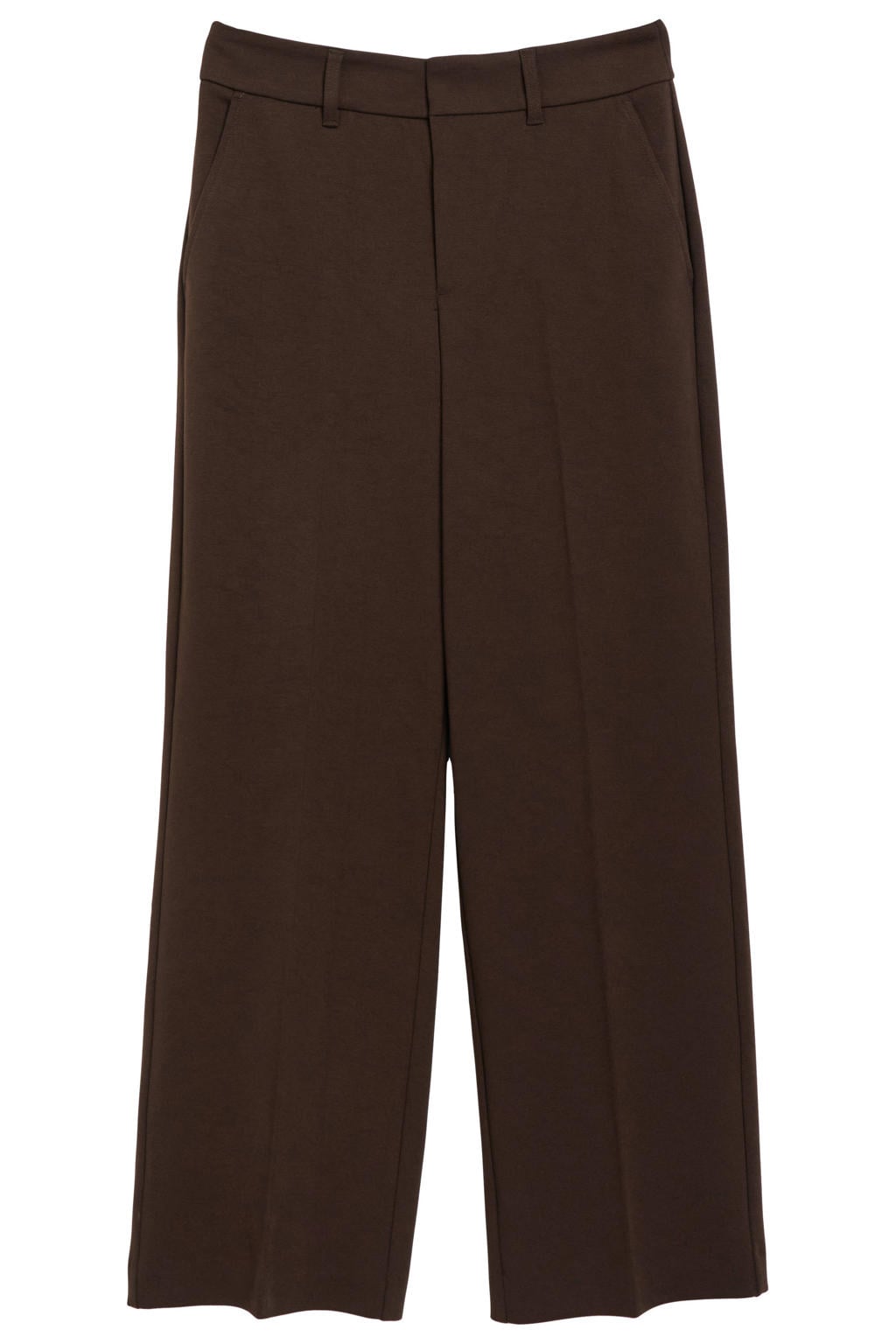 s.Oliver wide leg broek - donkerbruin