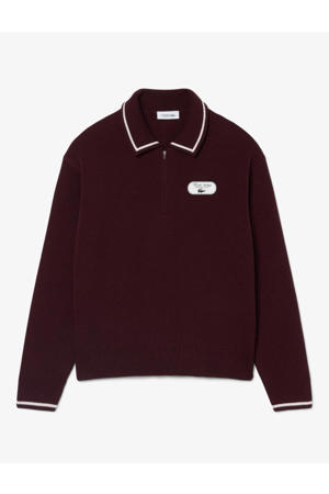 pullover met wol - donkerrood