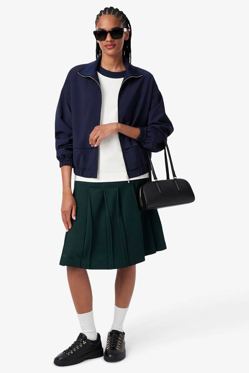 Lacoste T-shirt met tekst - ecru