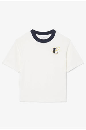 T-shirt met tekst - ecru