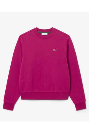 katoenen sweater met logo - fuchsia